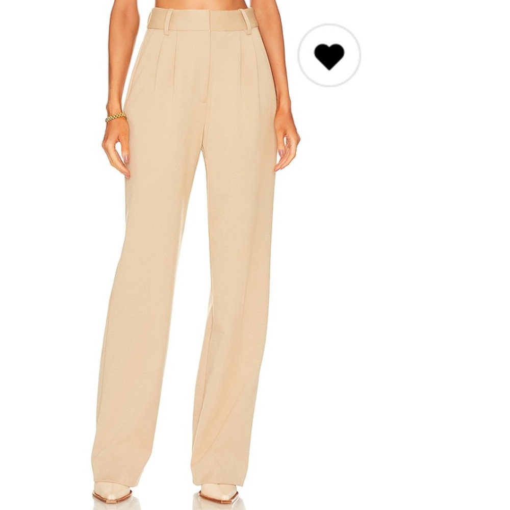 Favorite Daughter “The Favorite Pant” Revolve Elegant Beige High-Waisted Pants - Picture 5 of 6